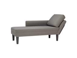 Vidaxl Chaise Lounge Com Almofada Tecido Corduroy Cinzento Claro