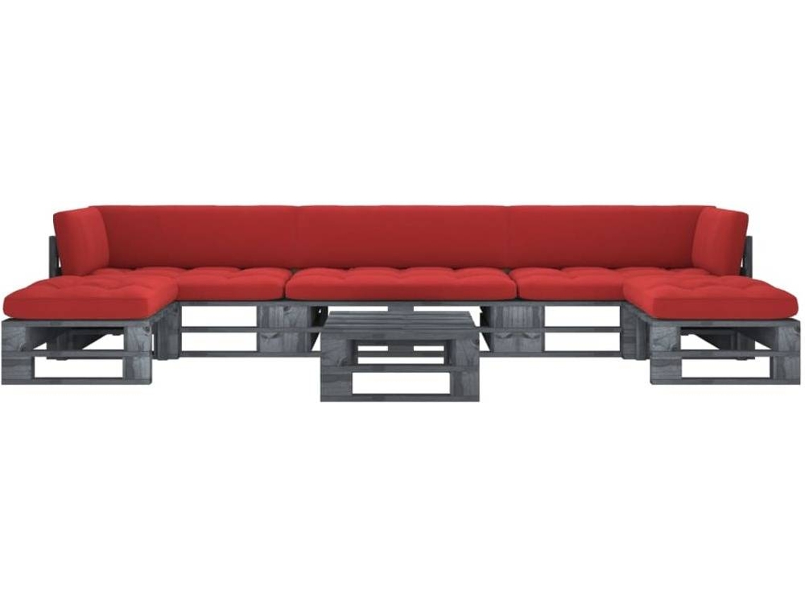 Pallet Lounge Set, Pallet Lounge Sets Vidaxl Cinzeto Madeira De Pinho (n/a)
