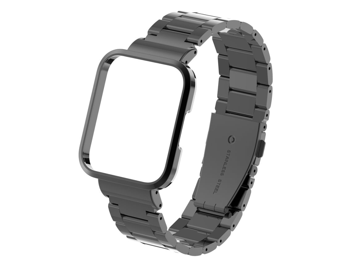 Pulseira De Relógio Lurelia Para Redmi Watch 2 Lite De Metal Com Três Contas Preto