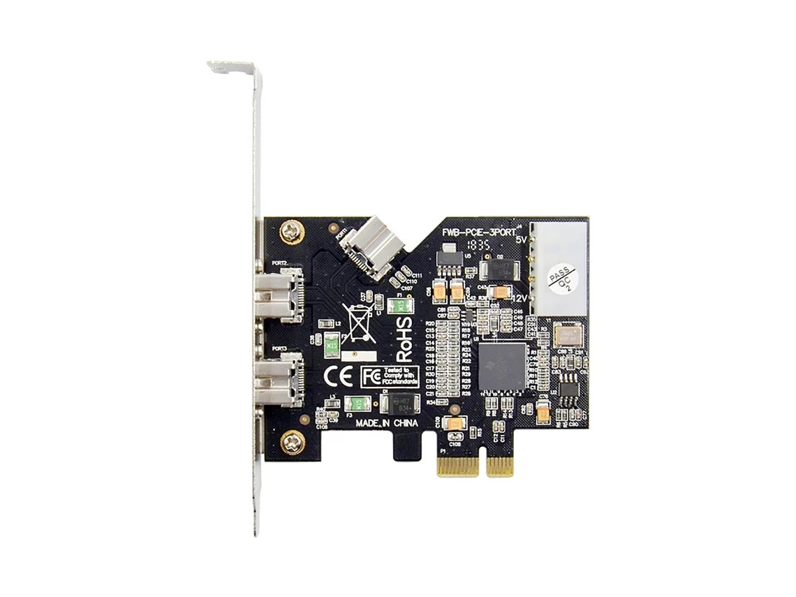 Câmera Pcie X1 Para Firewire 800 1394b De 3 Portas Para Placa De Captura De Imagem E Vídeo Slowmoose