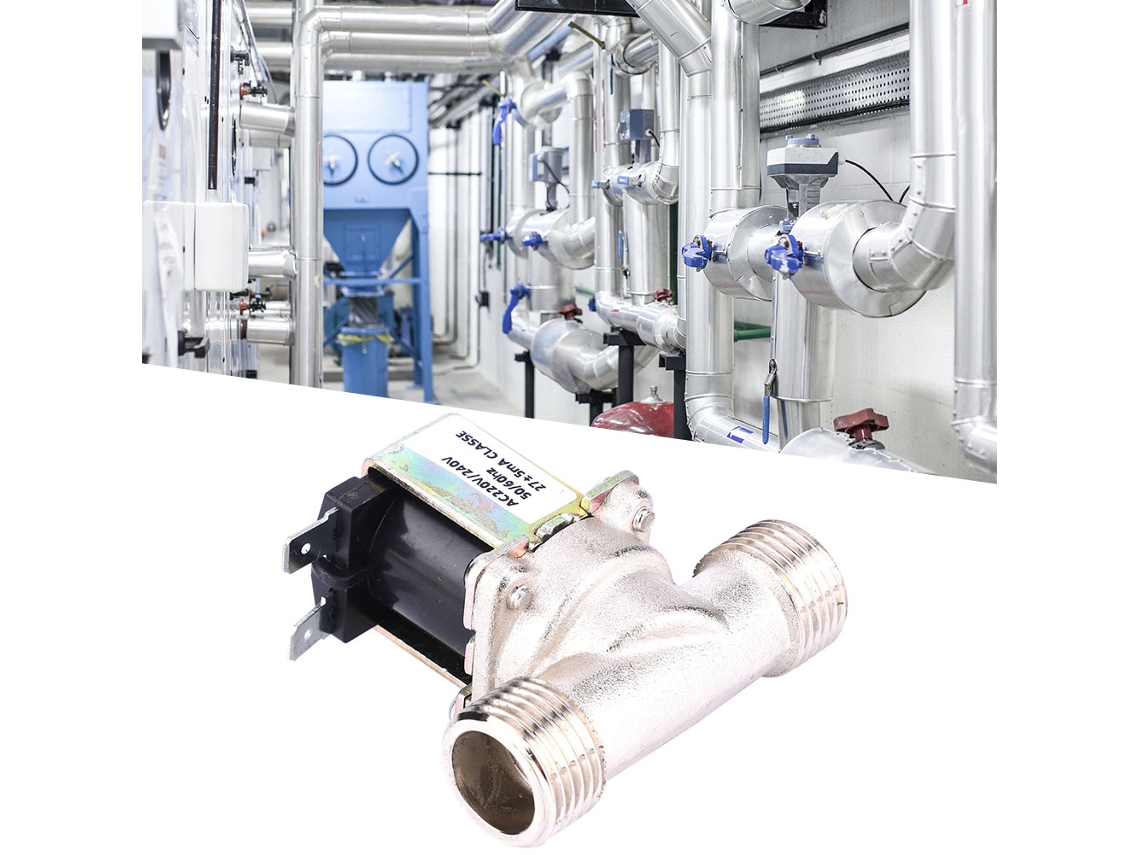 Válvula Solenóide Elétrica Em Latão Laxiscreed Compatível Com Ac220/240v, Geralmente Fechada