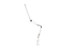 Lâmpada de Mesa Led com Braço Longo Articulado e Clip para Leitura Proteção Aos Olhos Branco 12w