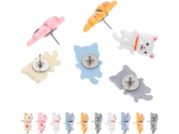 Tachinhas Decorativas Toddmomy Em Resina E Metal, Formato De Gato, Ideais Para Fixar Papéis, Pacote Com 30 Unidades Para