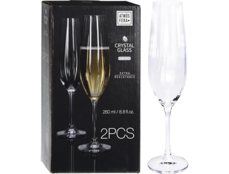 Copas flauta cristal 260 ml estuche 2