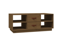 Mesa de Centro 100x50x41 Cm Pinho Maciço Castanho Mel MAISON EXCLUSIVE