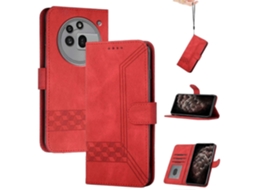 Capa De Celular De Couro Com Flip Cubic Skin Feel