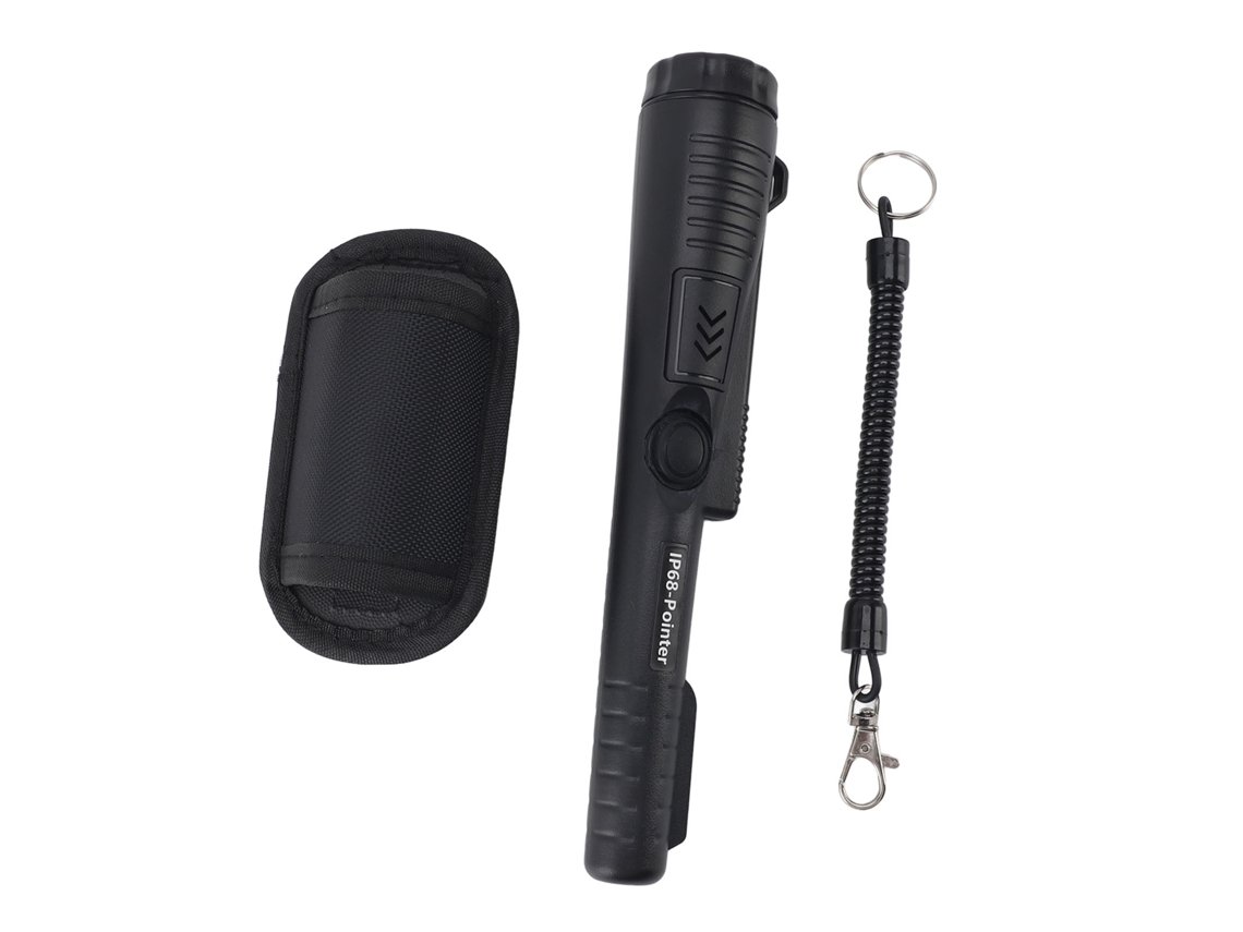 Detector De Metais Pinpointer Sensível Portátil À Prova Dágua Ponteiro De Pino Varinha Para Aventuras Ao Ar Livre Preto