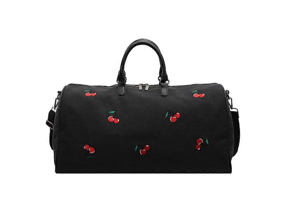 Bolsa de Viagem Feminina com Estampa Cerejas, Ideal para Guardar Itens Domésticos, como Lona, ​​bolsa o Dia a Dia, Mão e Ioga. AQUAFORGE
