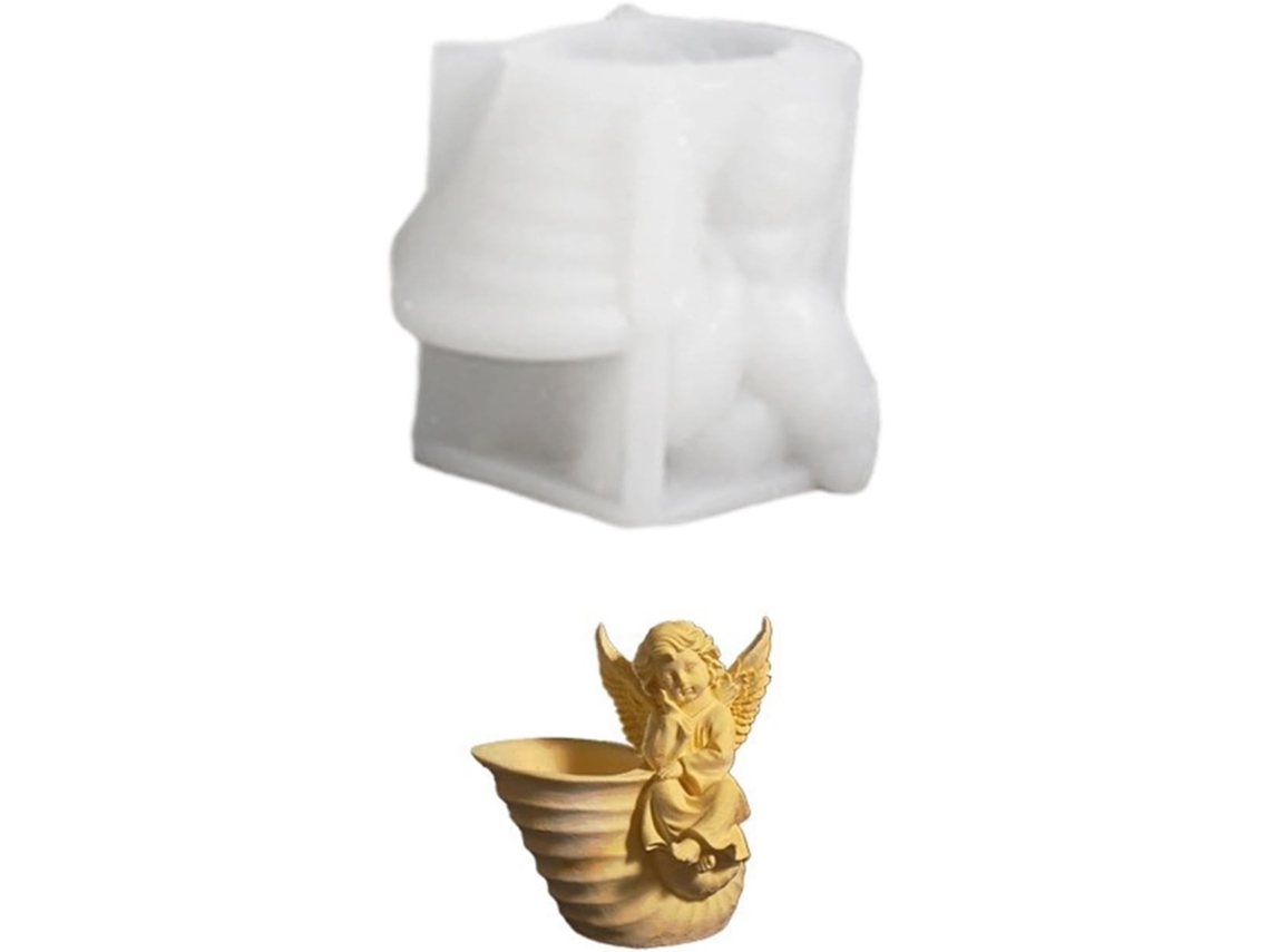 Linda Estatueta Angelical, Acessório de Moda Portátil e Resistente em Silicone para Crianças. SFUSHOS