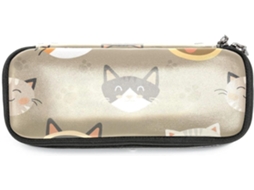 Estojo Grande Com Design De Pata Gato, Organizador De Maquiagem, Ideal Escola, Escritório, Adultos, Meninas E
