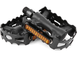 1 par de pedais de bicicleta, roletes de aço carbono de alta resistência.
