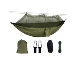 Rede Dupla Com Mosquiteiro E Bolsa De Armazenamento, Tecido De Paraquedas De Alta Resistência Para Camping, Caça, Mochila Aquaforge