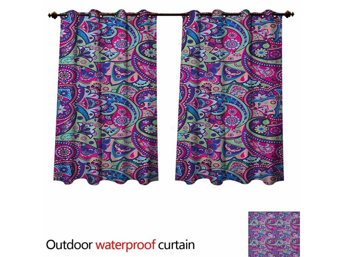 Cortinas De Exterior Anshesix Azul Marinho Blush Abstrato Aquarela Flexível W72 X L63 Cm Inspirado Na Nébula