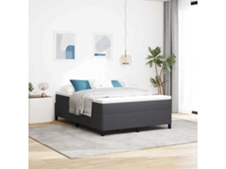 Vidaxl Cama Box Cinzento-escuro 140 X 200 Cm Tecido De Veludo Cotele