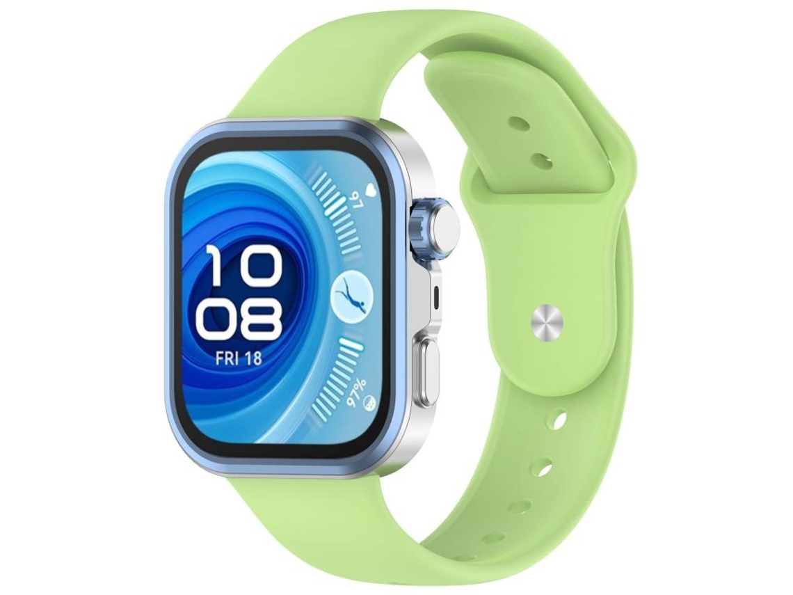 Bracelete para Huawei Watch Fit 4 4 Pro 3 XIAOMOYU silicone verde matcha