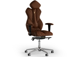 Cadeira de Escritório Ergonómica KULIK Royal Stitching PU Couro (Castanho -130x50x50cm)