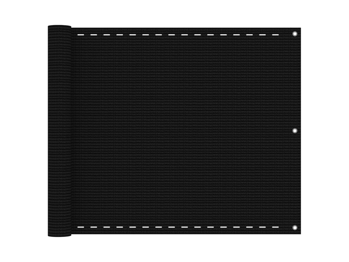 Vidaxl Tela Varanda Pead 75x400 Cm Preto