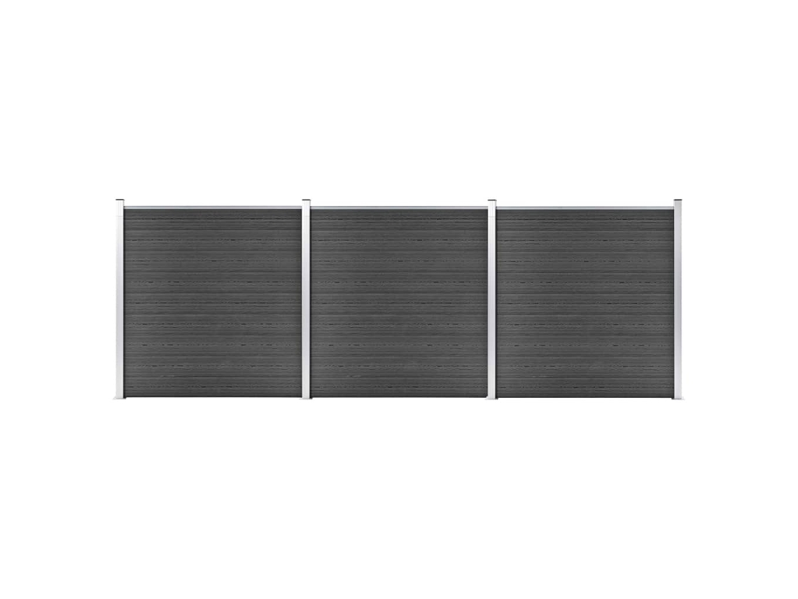 Fence Panel, Fence Panels Vidaxl Preto Wpc (n/a)