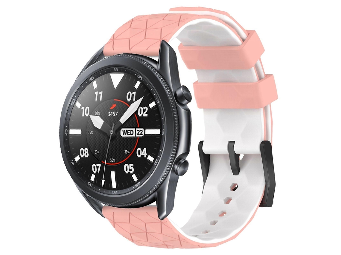 Lurelia Pulseira De Silicone Bicolor Com Estampa Futebol, Compatível Samsung Galaxy Watch3 45mm 22mm