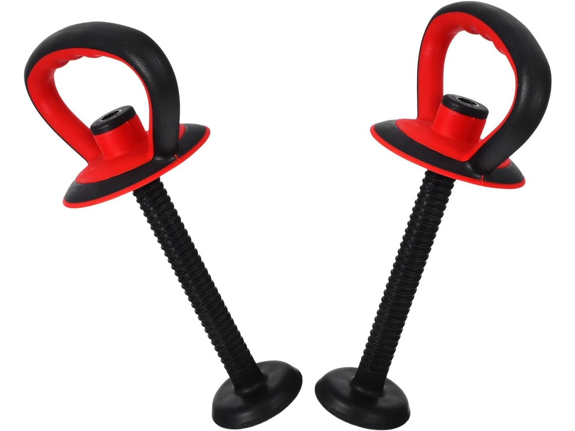 Conjunto De 2 Kettlebells Com Alças Ajustáveis, Barra E Base Em
