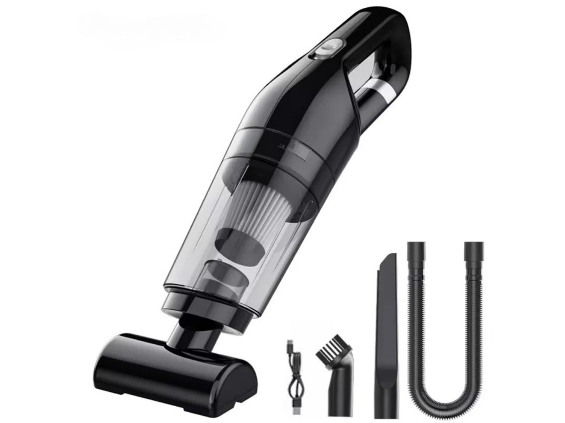120 W Aspirador De Pó Portátil Recarregável Para Casa E Carro, 19000 Pa 6000 Mah Coletor De Pó Sem Fio De Dupla Finalidade, Preto