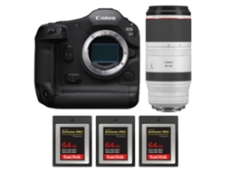 Eos R1 + Rf 100 500mm F/4.5 7.1 L Is Usm + 3 Sandisk 64gb Extreme Pro Cfexpress Type B + Ebook “20 Dicas para Fotos Que Impressionam” CANON