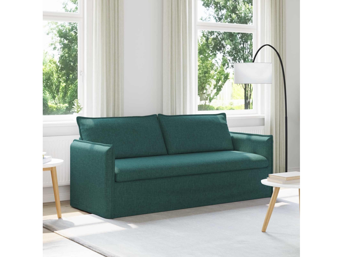 Vidaxl Sofá Verde Escuro 196 X 82 X 85 Cm Tecido