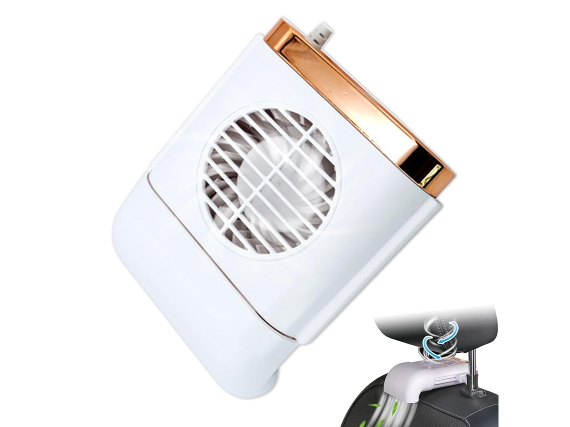 Ventilador De Encosto Cabeça Recarregável Via Usb Alta Velocidade E Com Recarga Automática