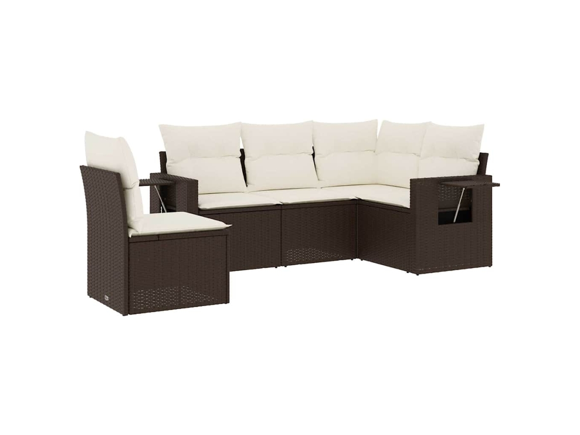 Garden Sofa Set, Garden Sofa Sets Vidaxl Marrom Rattan / Vime (n/a)