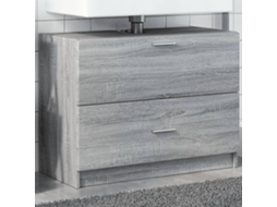 Vidaxl Armário De Lavatório 78x37x59 Cm Derivados Madeira Cinza Sonoma