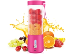 Lurelia Liquidificador Portátil Recarregável Usb, 400 Ml, 6 Lâminas, Aço Inoxidável, Sem Bpa, Para Smoothies
