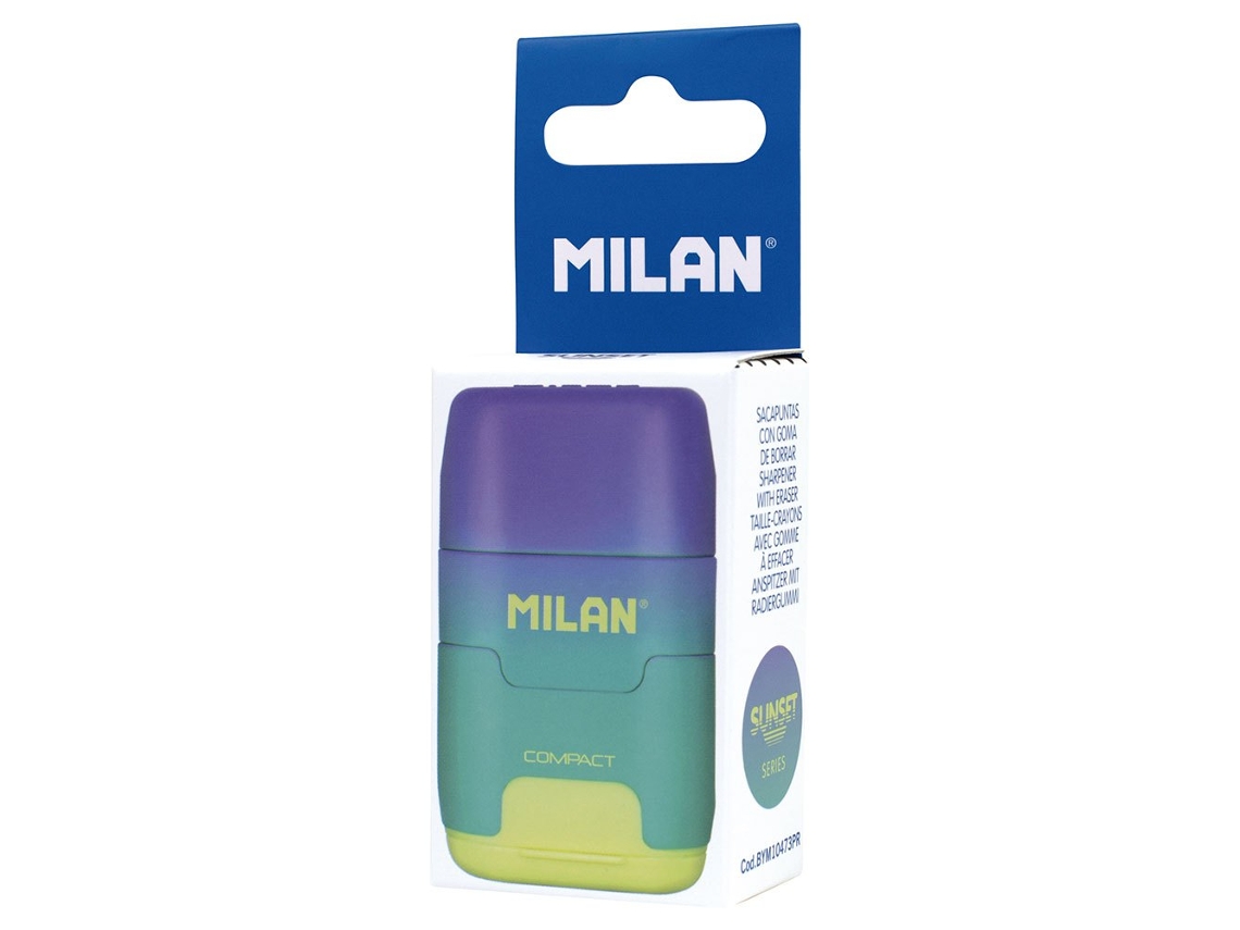 Caixa com Cabide Borracha com Apontador Sunset Serie Compact Transparentemilan