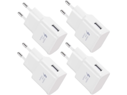 Pacote Com 4 Adaptadores De Energia Usb 5v-2a, Soquete Universal Para Carregamento Rápido, Para Telemóvel