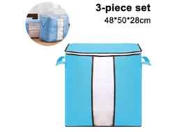 Conjunto De 3 Sacos Organizadores Para Roupas, Guarda-roupa E Edredons, Com De Armazenamento, Alça Reforçada E 3 Camadas De Tecido