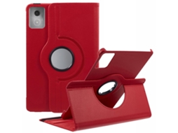 Capa 360 Litchi Para Lenovo Idea Tab 11''-vermelha