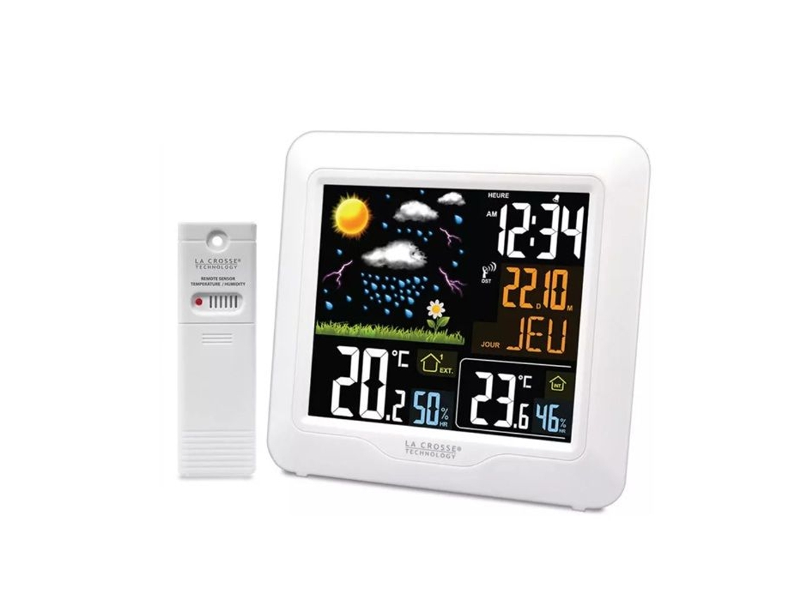 Estação Meteorológica La Crosse Technology Ws6820 Whi Com Tela Colorida Branca