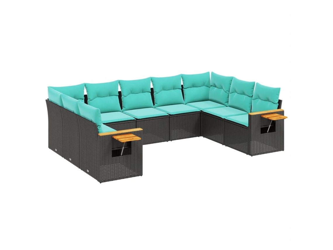 Garden Sofa Set, Garden Sofa Sets Vidaxl Preto Rattan / Vime (n/a)