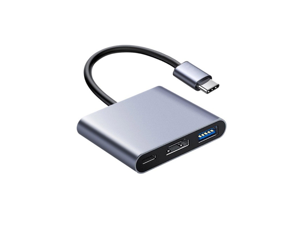 Adaptador De Câmera Usb Fêmea Otg Usb Dual 3 Em 1 Hdmi1212-y21 Branco*