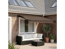 Vidaxl Toldo Retrátil Elétrico Cinzento-acastanhado 3,5 X 2,5 M