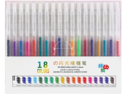 Caneta de Tinta Gel Retrátil com Glitter Ponta de 1 Mm para SFUSHOS