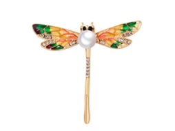 Broche Liga Pérola Libélula Decoração Estilo Simples Personalidade