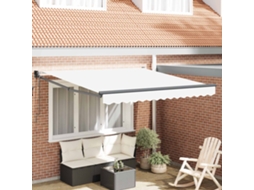 Vidaxl Toldo Retrátil Branco 300 X 250 X 165 Cm Poliéster E Metal