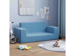Maison Exclusive - Sofá Infantil De 2 Lugares Pelúcia Azul