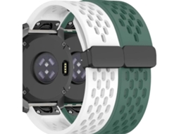 Pack 2X Bracelete Snapflow para Garmin Instinct 2 Branco e Verde VEANXIN