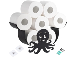Porta Papel Higiênico Em Formato De Polvo Organizador Divertido Para Banheiro, Com Design Criativo Inspirado Na Vida
