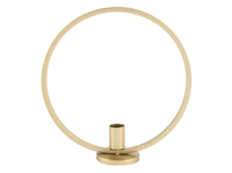 Suporte de Vela de Ferro Redondo LAXISCREED Ouro