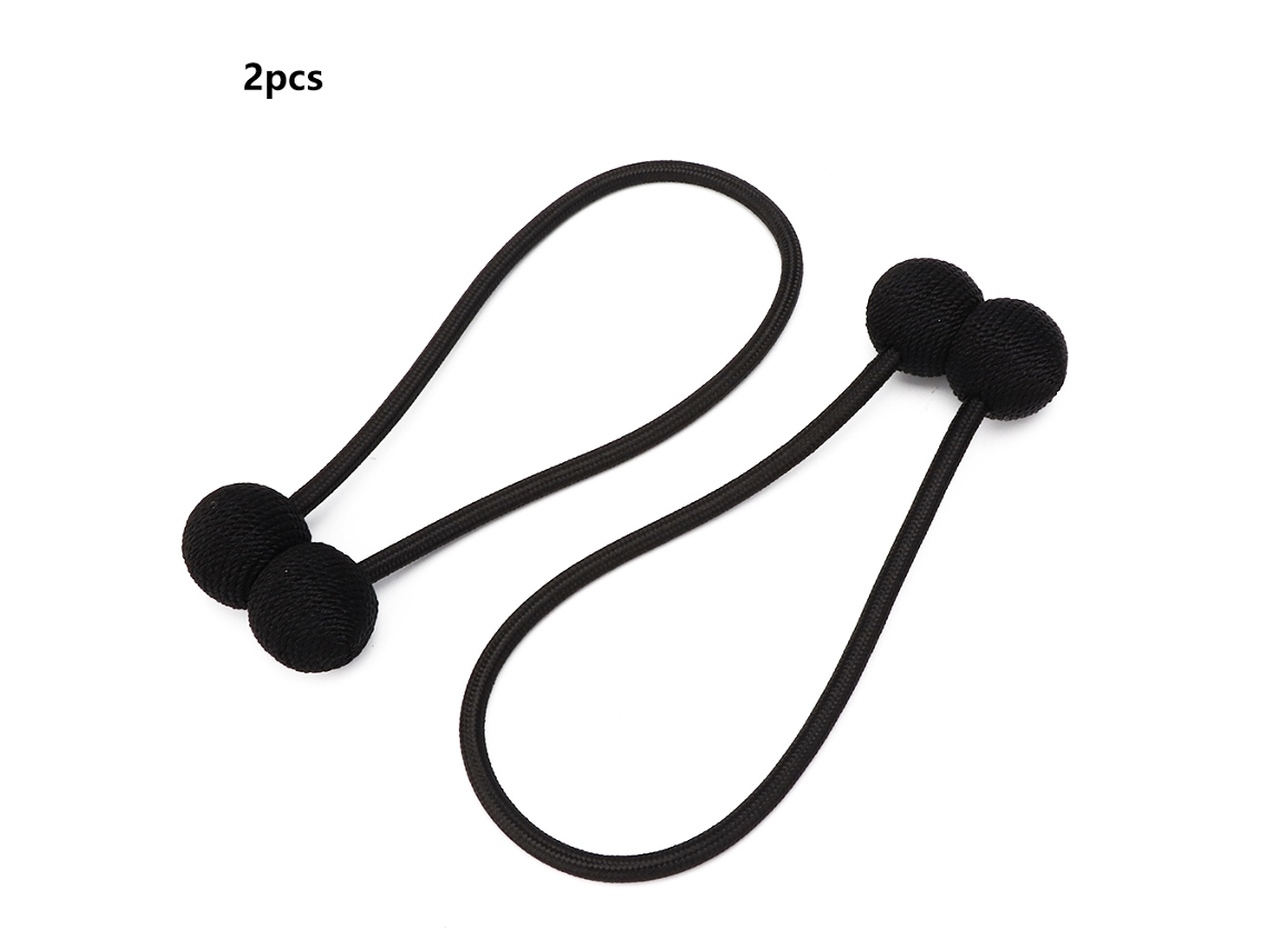 2 Piezas De Ataduras De Cortina Magnéticas Redondas Clásicas, Hebillas Y Soportes Para Cortinas, Accesorios Negros