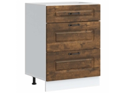 Kitchen Base Cabinet, Kitchen Base Cabinets Vidaxl Marrom Madeira Processada (n/a)