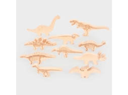 Blocos De Madeira De Dinossauro Tickit Brinquedos Educativos 10 Peças