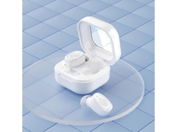Fones De Ouvido Bluetooth Sem Fio, Estilo By18, Display Digital Branco Ly Ebike
